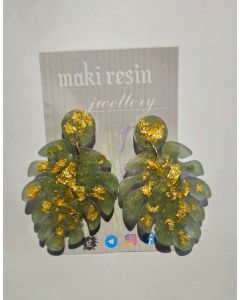 Gold leaf ear ring